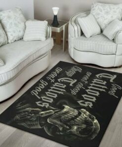 Tattoo Skull Area Rectangular Rug Home Decor