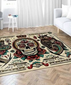 Tattoo Studio Area Rug Carpet Vintage Home Decor Gift