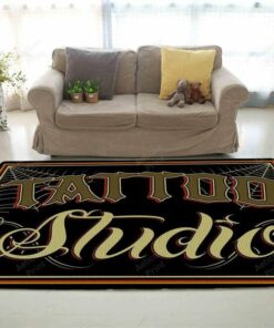 Tattoo Salon Area Rug Carpet Vintage Home Decor Gift Idea