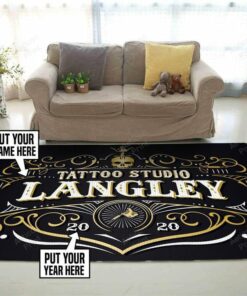 Personalized Tattoo Area Rugs Carpet Vintage Home Decor Gift Idea