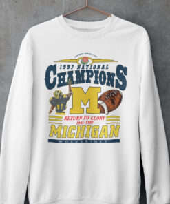 Vintage Michigan Wolverines Football Shirt, Vintage 1997 Michigan Wolverines Rose Bowl Football Crewneck Sweatshirt Hoodie