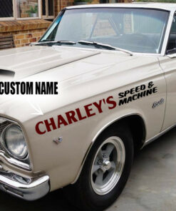 2 Pcs Personalized Hot Rod Garage Hood Cover Headlight Decor Vinyl Sticker