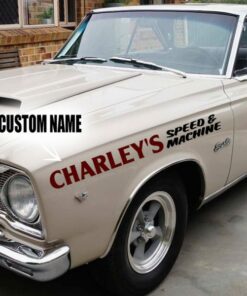 2 Pcs Personalized Hot Rod Garage Hood Cover Headlight Decor Vinyl Sticker