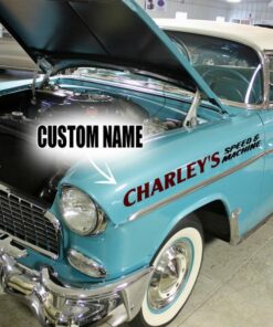 2 Pcs Personalized Hot Rod Garage Hood Cover Headlight Decor Vinyl Sticker