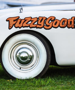2 Pcs Personalized Hot Rod Lettering Vinyl Sticker
