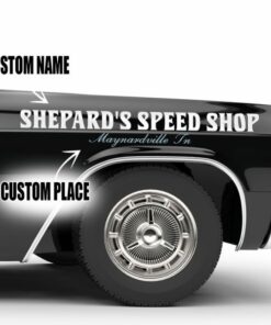 2 Pcs Personalized Hot Rod Lettering Crowl Hood Decor Vinyl Sticker