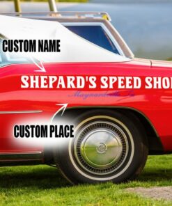 2 Pcs Personalized Hot Rod Lettering Crowl Hood Decor Vinyl Sticker