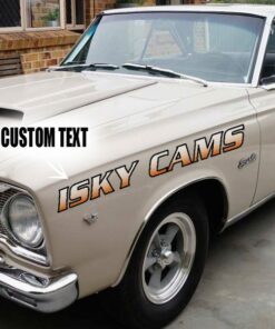 2 Pcs Personalized Hot Rod Garage Cams Hood Cover Vinyl Decals For Car Door