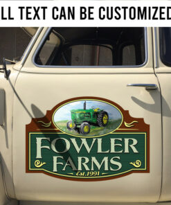 2 Pcs Personalized John Deere Farm Ranch Truck Truck Lettering Vinyl Sticker