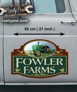 2 Pcs Personalized John Deere Farm Ranch Truck Truck Lettering Vinyl Sticker
