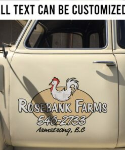 2 Pcs Personalized Farm Truck Lettering Ranch Truck Lettering Hot Rod Vinyl Sticker
