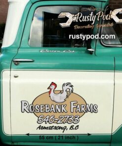 2 Pcs Personalized Farm Truck Lettering Ranch Truck Lettering Hot Rod Vinyl Sticker