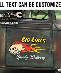 2 Pcs Personalized Flaming Ball Vinyl Sticker