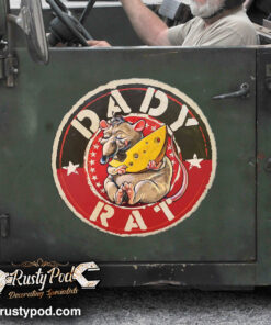 2 Pcs Daddy Rat Vinyl Sticker