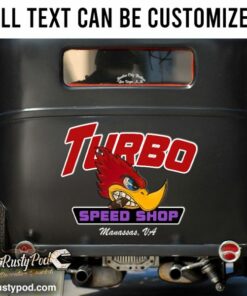 2 Pcs Personalized Hot Rod Bird Lettering Vinyl Sticker