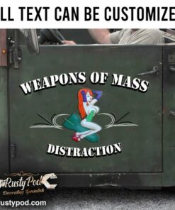 Personalized Pin Up Girl Lettering Vinyl Sticker Set 02 Pcs