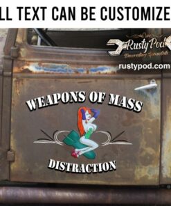 Personalized Pin Up Girl Lettering Vinyl Sticker Set 02 Pcs