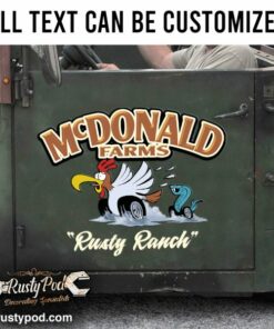 Personalized Farm Truck Lettering Vinyl Sticker Set 02 Pcs