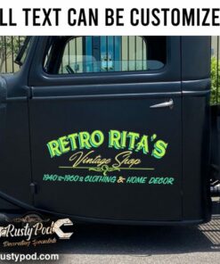 Personalized Green Pinstriping Vinyl Sticker