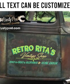 Personalized Green Pinstriping Vinyl Sticker