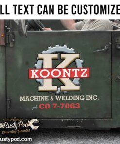 Personalized Mechanic Lettering Vinyl Sticker Set 02 Pcs