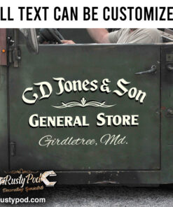 Personalized Pinstriping Lettering Hand Paint Vinyl Sticker Set 02 Pcs