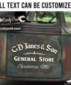 Personalized Pinstriping Lettering Hand Paint Vinyl Sticker Set 02 Pcs