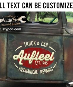 Personalized Truck Car Lettering Vinyl Sticker Set 02 Pcs