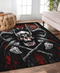 Viking Area Rug - Skull Viking Rug Viking Area Rug