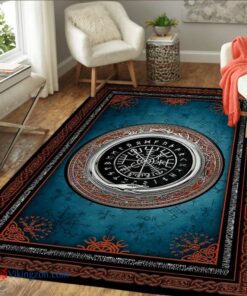 Vegvisir Helm Of Awe Viking Area Rug