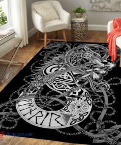 Fenrir Viking Symbol Viking Area Rug