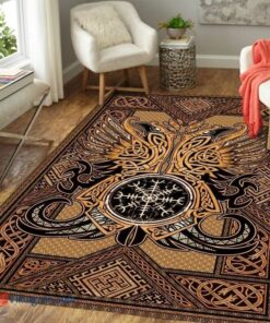 Raven Vintageorse Mythology Viking Area Rug