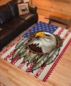 Personalized Eagle Dreamcatcher Native American Area Rugs