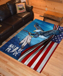 Personalized Eagle Shape Native American Area Rugs