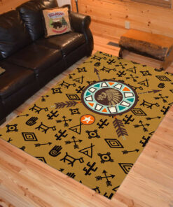 Personalized Ancient Native American Characters Area Rugs