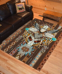 Personalized Native American Dream Catcher eagle Area Rugs