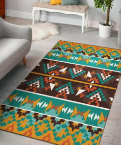 Personalized Indigenous Ornamental Pattern Native American Area Rugs