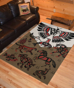 Personalized Native American Tribe Patern Area Rugs