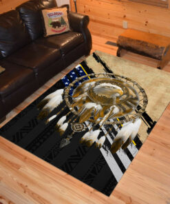 Personalized Spirit Of Freedom Symbol Dreamcatcher Native American Rugs