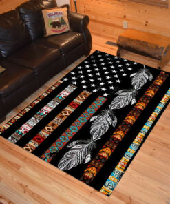 Personalized Feather Native American Area Rugs