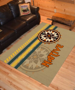 Personalized Mandala Ethnic Symbols Sketch Native American Area Rugs