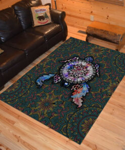 Personalized Turtle Native American Area Rugs