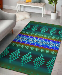 Personalized Ethnic Geometric Brown Pattern Native American Area Rugs