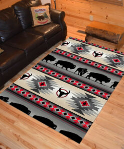 Personalized Buffalo Stripe Native American Area Rugs