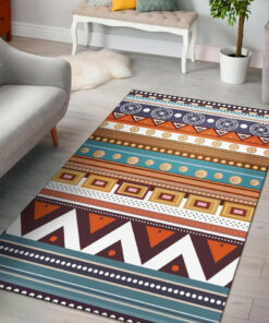 Personalized Geometric Pattern Native American Area Rugs