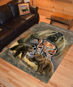 Personalized Bear Native American Area Rugs