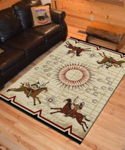 Personalized South Western Horse Native American Area Rugs