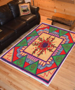 Personalized Native American Mandala Area Rugs