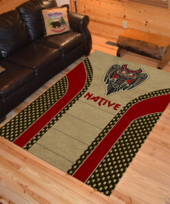 Personalized Native Tribal Owl Symbols Native American Area Rugs