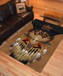 Personalized Mandala Owl Native American Area Rugs